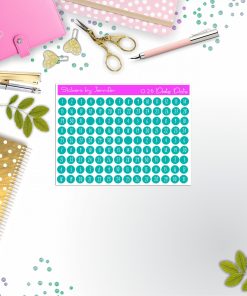 Mini Date Covers, Date Dots, Number Stickers M-27, Planner Stickers, Journal Stickers, Functional Planner Stickers, Stationary Stickers