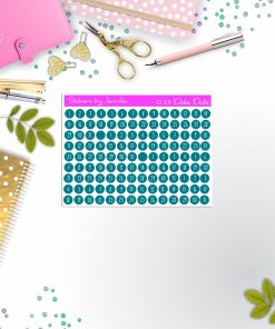 Mini Date Covers, Date Dots, Number Stickers M-28, Planner Stickers, Journal Stickers, Functional Planner Stickers, Stationary Stickers
