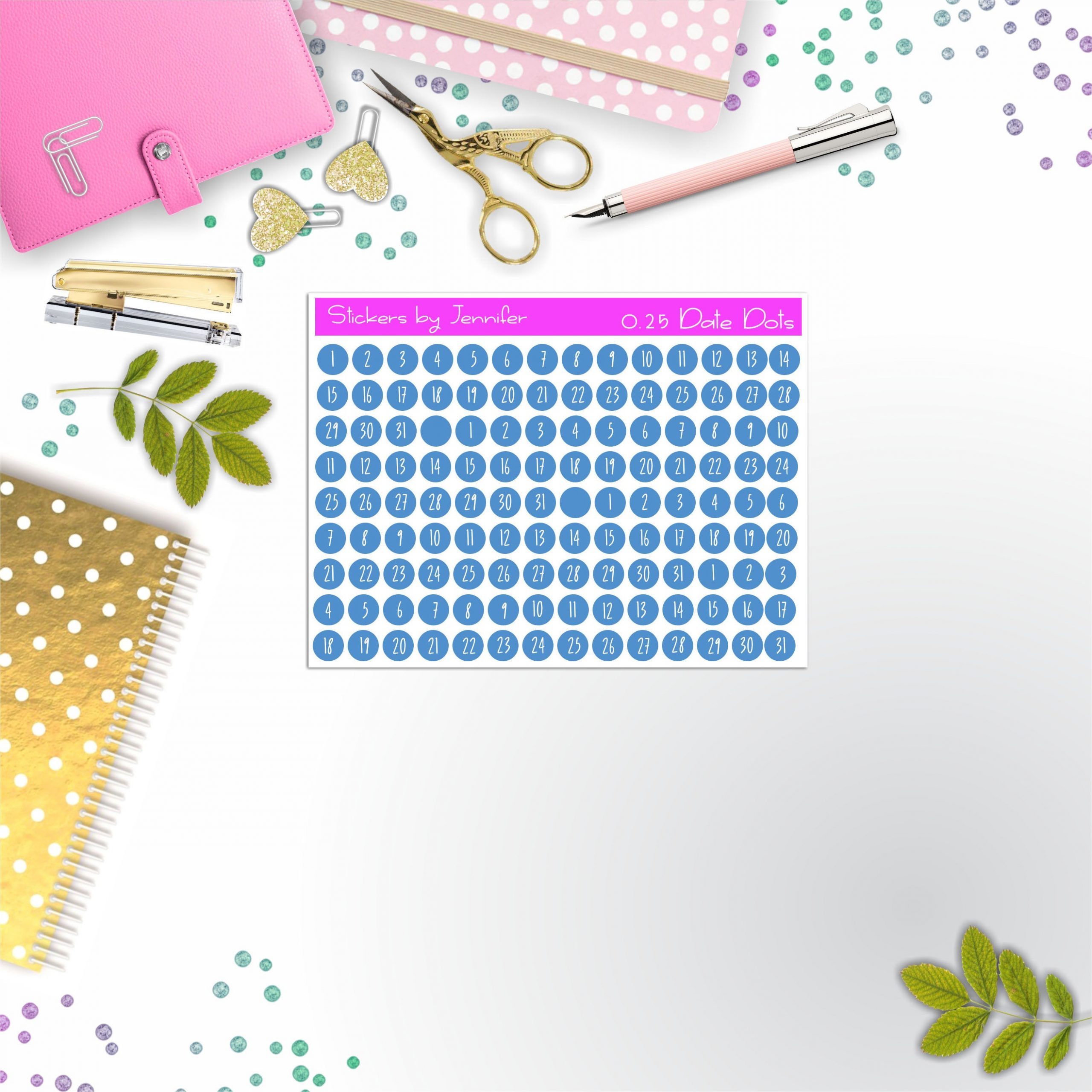 Mini Date Covers, Date Dots, Number Stickers M-35, Planner Stickers, Journal Stickers, Functional Planner Stickers, Stationary Stickers
