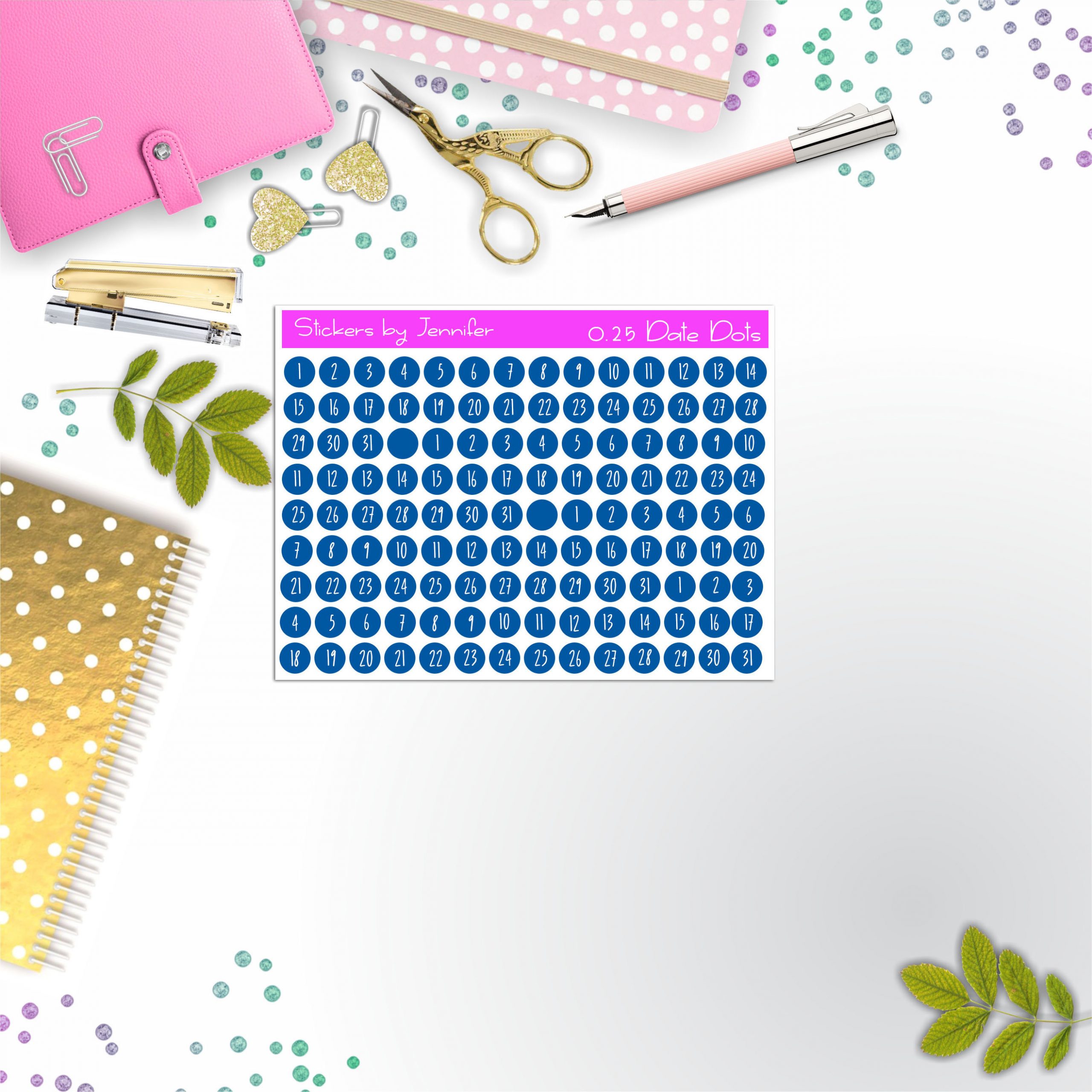 Mini Date Covers, Date Dots, Number Stickers M-37, Planner Stickers, Journal Stickers, Functional Planner Stickers, Stationary Stickers