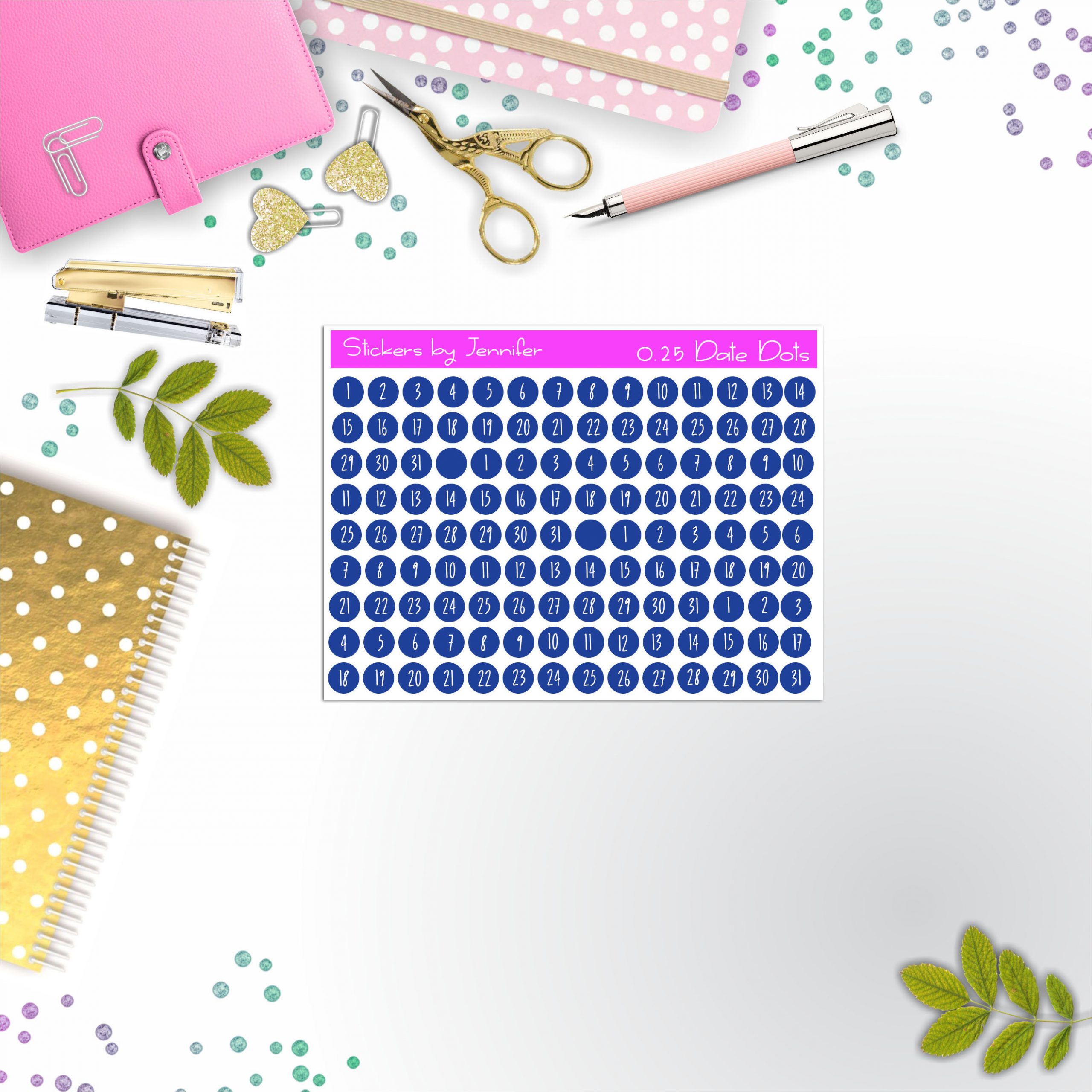 Mini Date Covers, Date Dots, Number Stickers M-38, Planner Stickers, Journal Stickers, Functional Planner Stickers, Stationary Stickers