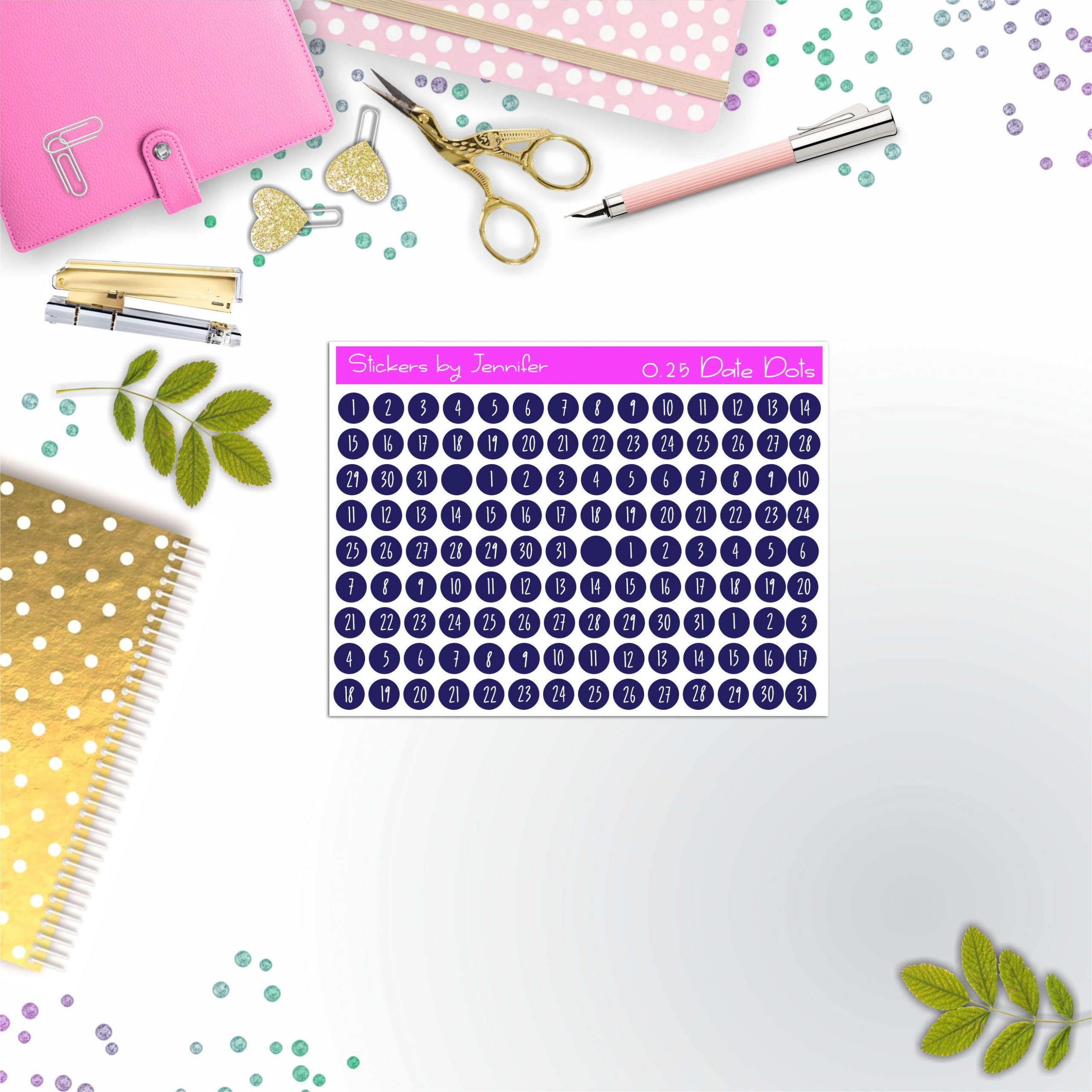 Mini Date Covers, Date Dots, Number Stickers M-40, Planner Stickers, Journal Stickers, Functional Planner Stickers, Stationary Stickers