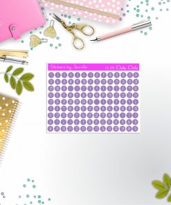 Mini Date Covers, Date Dots, Number Stickers M-47, Planner Stickers, Journal Stickers, Functional Planner Stickers, Stationary Stickers