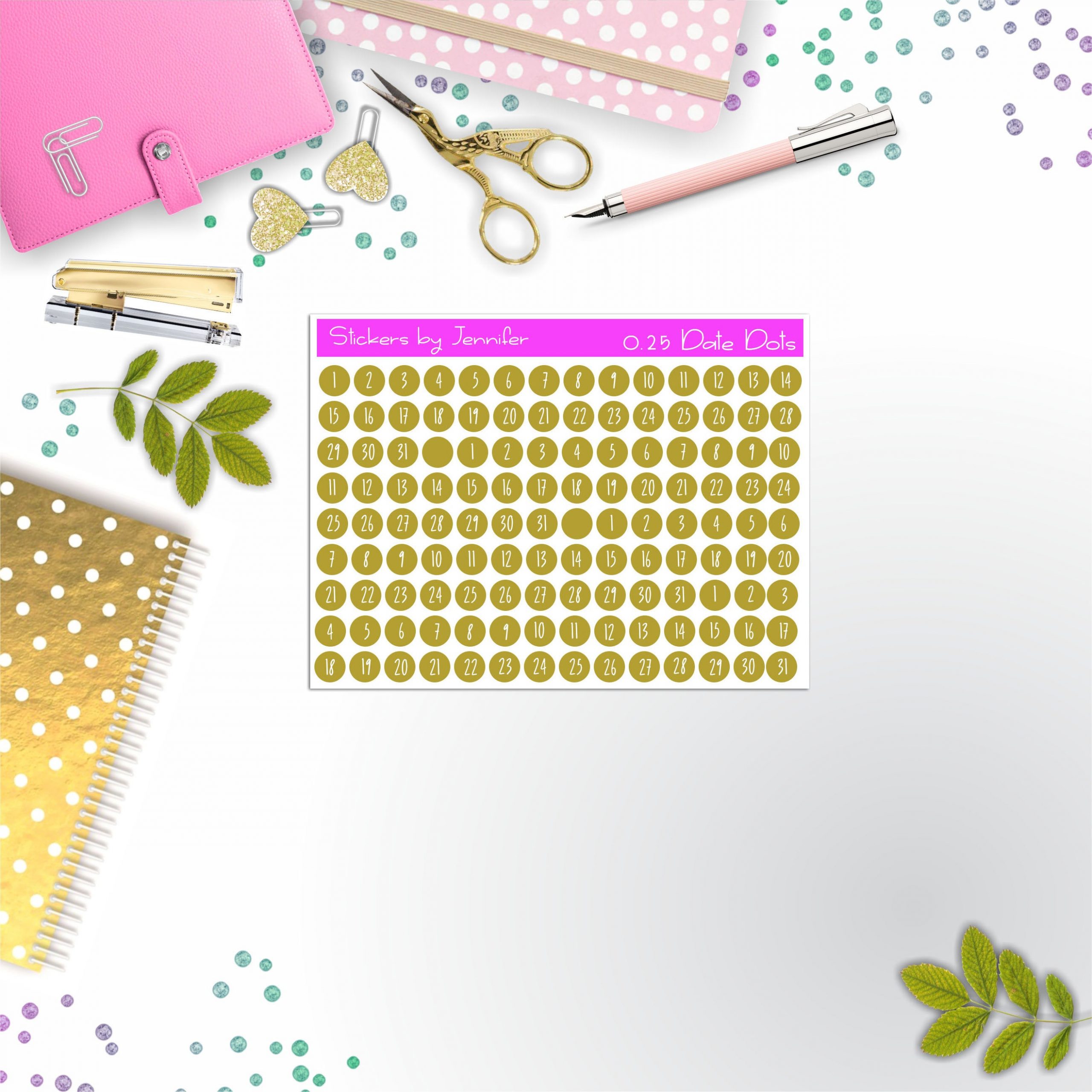 Mini Date Covers, Date Dots, Number Stickers M-5, Planner Stickers, Journal Stickers, Functional Planner Stickers, Stationary Stickers