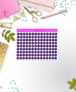 Mini Date Covers, Date Dots, Number Stickers M-50, Planner Stickers, Journal Stickers, Functional Planner Stickers, Stationary Stickers