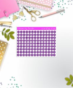 Mini Date Covers, Date Dots, Number Stickers M-51, Planner Stickers, Journal Stickers, Functional Planner Stickers, Stationary Stickers