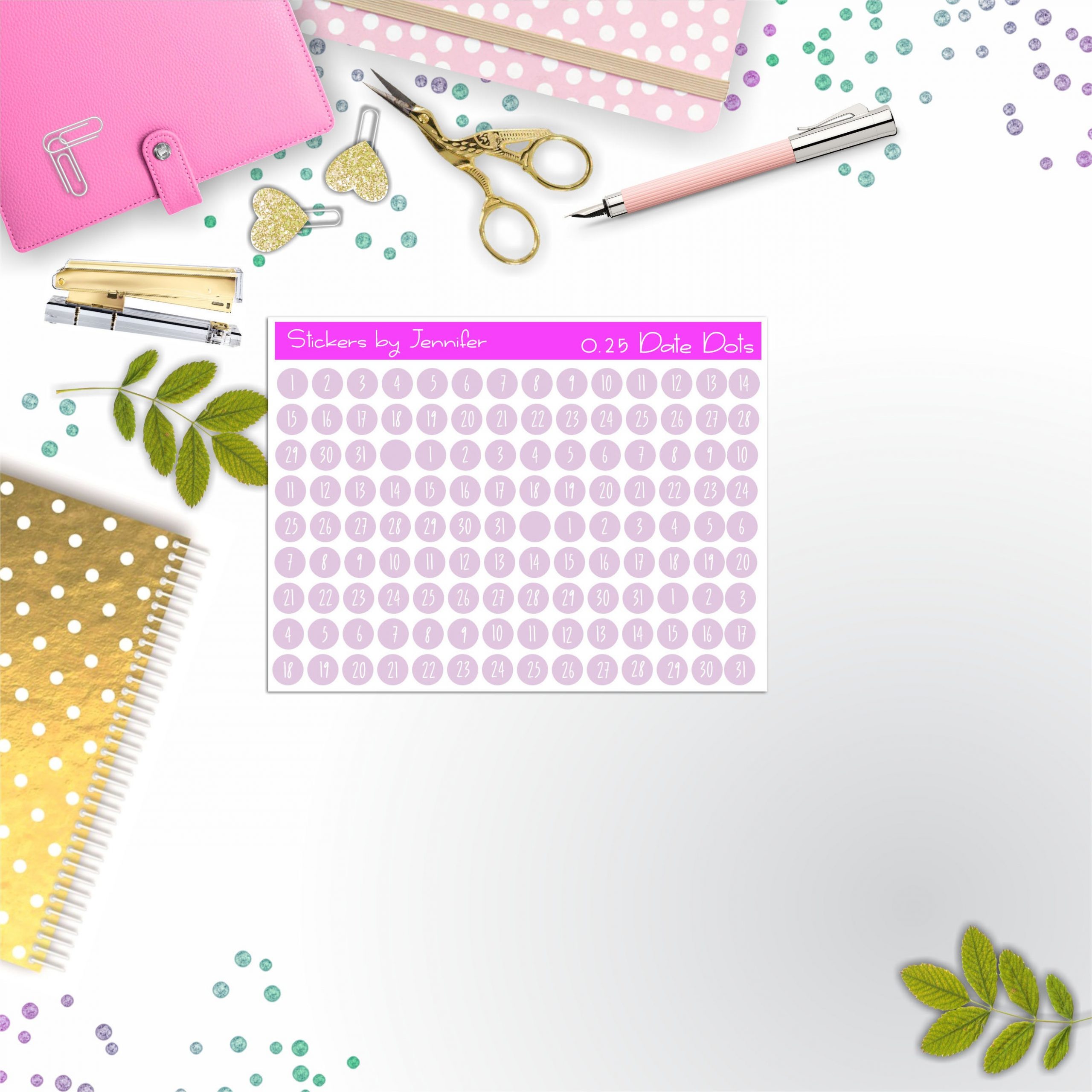 Mini Date Covers, Date Dots, Number Stickers M-55, Planner Stickers, Journal Stickers, Functional Planner Stickers, Stationary Stickers