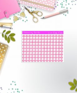 Mini Date Covers, Date Dots, Number Stickers M-57, Planner Stickers, Journal Stickers, Functional Planner Stickers, Stationary Stickers