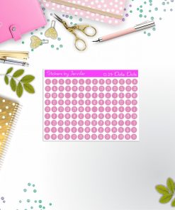 Mini Date Covers, Date Dots, Number Stickers M-58, Planner Stickers, Journal Stickers, Functional Planner Stickers, Stationary Stickers