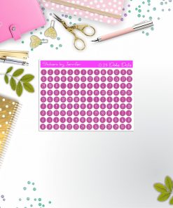 Mini Date Covers, Date Dots, Number Stickers M-59, Planner Stickers, Journal Stickers, Functional Planner Stickers, Stationary Stickers