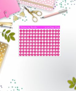 Mini Date Covers, Date Dots, Number Stickers M-63, Planner Stickers, Journal Stickers, Functional Planner Stickers, Stationary Stickers