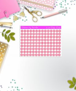 Mini Date Covers, Date Dots, Number Stickers M-65, Planner Stickers, Journal Stickers, Functional Planner Stickers, Stationary Stickers