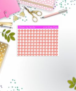 Mini Date Covers, Date Dots, Number Stickers M-69, Planner Stickers, Journal Stickers, Functional Planner Stickers, Stationary Stickers