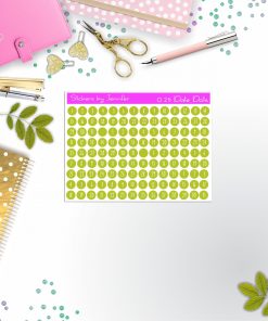 Mini Date Covers, Date Dots, Number Stickers M-7, Planner Stickers, Journal Stickers, Functional Planner Stickers, Stationary Stickers