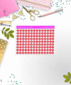 Mini Date Covers, Date Dots, Number Stickers M-71, Planner Stickers, Journal Stickers, Functional Planner Stickers, Stationary Stickers