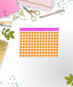 Mini Date Covers, Date Dots, Number Stickers M-81, Planner Stickers, Journal Stickers, Functional Planner Stickers, Stationary Stickers