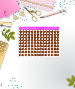 Mini Date Covers, Date Dots, Number Stickers M-83, Planner Stickers, Journal Stickers, Functional Planner Stickers, Stationary Stickers
