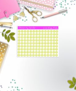 Mini Date Covers, Date Dots, Number Stickers M-9, Planner Stickers, Journal Stickers, Functional Planner Stickers, Stationary Stickers
