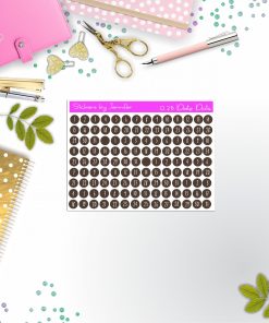Mini Date Covers, Date Dots, Number Stickers M-91, Planner Stickers, Journal Stickers, Functional Planner Stickers, Stationary Stickers