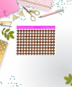 Mini Date Covers, Date Dots, Number Stickers M-92, Planner Stickers, Journal Stickers, Functional Planner Stickers, Stationary Stickers