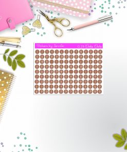 Mini Date Covers, Date Dots, Number Stickers M-94, Planner Stickers, Journal Stickers, Functional Planner Stickers, Stationary Stickers