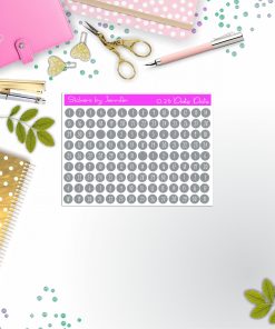 Mini Date Covers, Date Dots, Number Stickers M-98, Planner Stickers, Journal Stickers, Functional Planner Stickers, Stationary Stickers