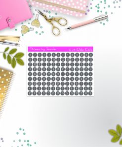Mini Date Covers, Date Dots, Number Stickers M-99, Planner Stickers, Journal Stickers, Functional Planner Stickers, Stationary Stickers