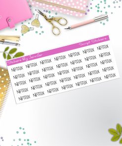 Netflix Script Stickers, Typography Stickers, Planner Stickers