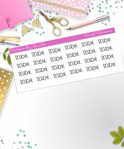 No School Script Stickers, Typography Stickers, Planner Stickers