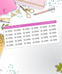 No Spend Script Stickers, Typography Stickers, Planner Stickers