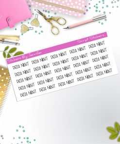 Pizza Night Script Stickers, Typography Stickers, Planner Stickers