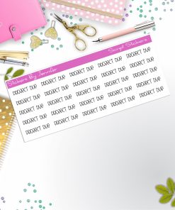 Project Due Script Stickers, Typography Stickers, Planner Stickers