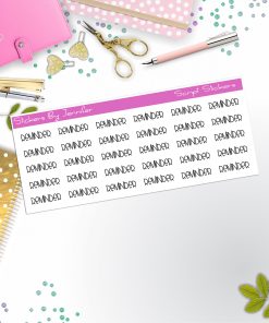 Remember Script Stickers, Typography Stickers, Planner Stickers