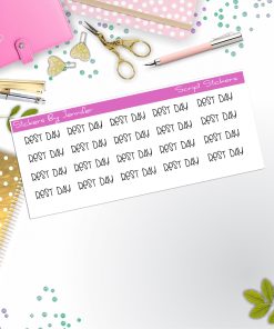 Rest Day Script Stickers, Typography Stickers, Planner Stickers