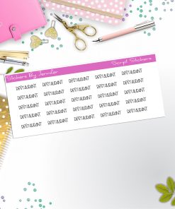 Resturant Script Stickers, Typography Stickers, Planner Stickers