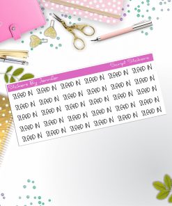 Sleep In Script Stickers, Typography Stickers, Planner Stickers