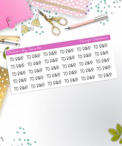 To Bake Script Stickers, Typography Stickers, Planner Stickers