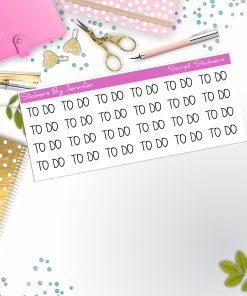 To Do Script Stickers, Typography Stickers, Planner Stickers