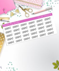 Urgent Script Stickers, Typography Stickers, Planner Stickers