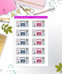 Work Desk Flat lay Planner Stickers