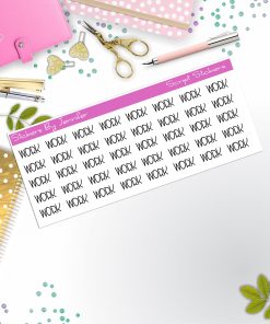Work Script Stickers, Typography Stickers, Planner Stickers