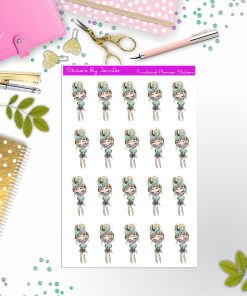 Face Mask Girl Planner Stickers, Bullet Journal Stickers, Functional Planner Stickers, Stationary Stickers