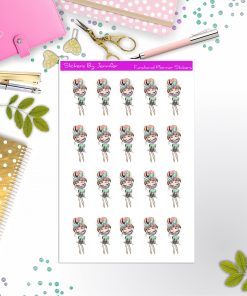 Face Mask Girl Planner Stickers, Bullet Journal Stickers, Functional Planner Stickers, Stationary Stickers