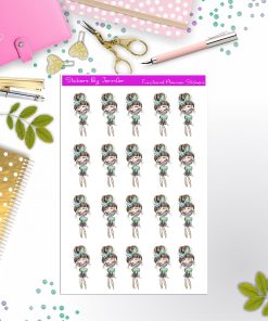 Face Mask Girl Planner Stickers, Bullet Journal Stickers, Functional Planner Stickers, Stationary Stickers