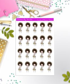 Face Mask Girl Planner Stickers, Bullet Journal Stickers, Functional Planner Stickers, Stationary Stickers