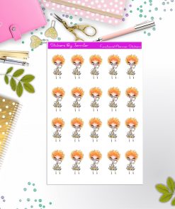 Face Mask Girl Planner Stickers, Bullet Journal Stickers, Functional Planner Stickers, Stationary Stickers