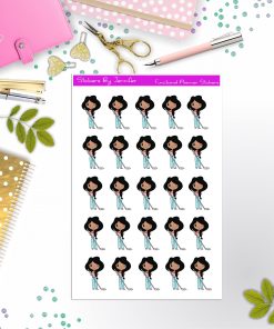 Cleaning Girl Planner Stickers, Bullet Journal Stickers, Functional Planner Stickers, Stationary Stickers