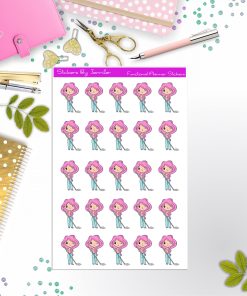 Cleaning Girl Planner Stickers, Bullet Journal Stickers, Functional Planner Stickers, Stationary Stickers