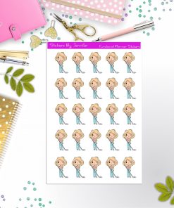 Cleaning Girl Planner Stickers, Bullet Journal Stickers, Functional Planner Stickers, Stationary Stickers