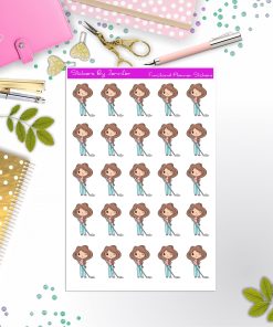 Cleaning Girl Planner Stickers, Bullet Journal Stickers, Functional Planner Stickers, Stationary Stickers
